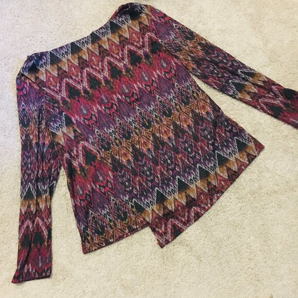 Canadian Clientele Retro Psychedelic Knit Wrap Over Top - Picture 9 of 15